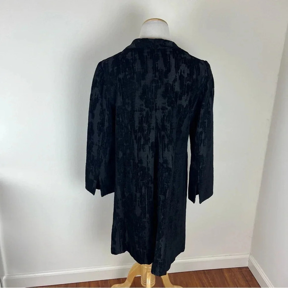 Eileen Fisher Black Textured Coat Jacket Size M - Picture 4 of 7